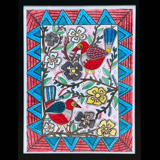 Blooming Symphony Kalamkari Painting