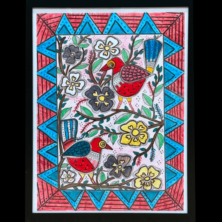 Blooming Symphony Kalamkari Painting