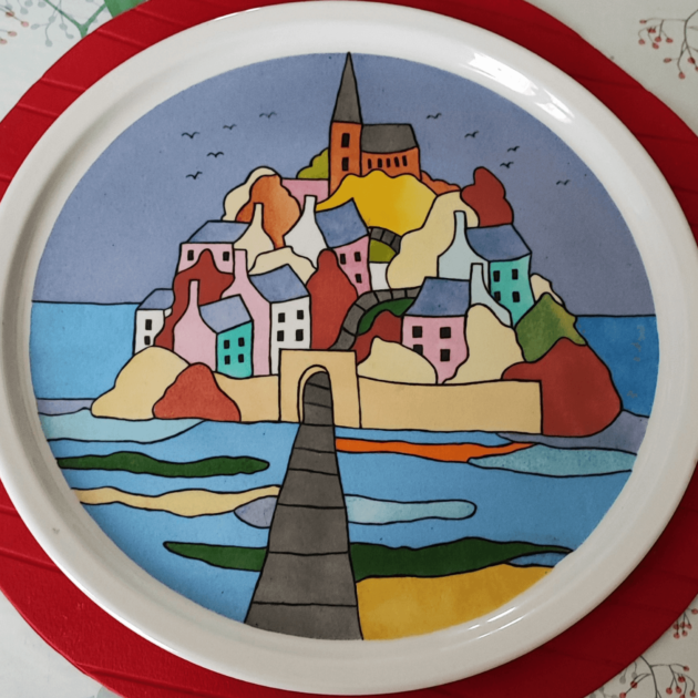 Charming Abode Porcelain Plate Painting
