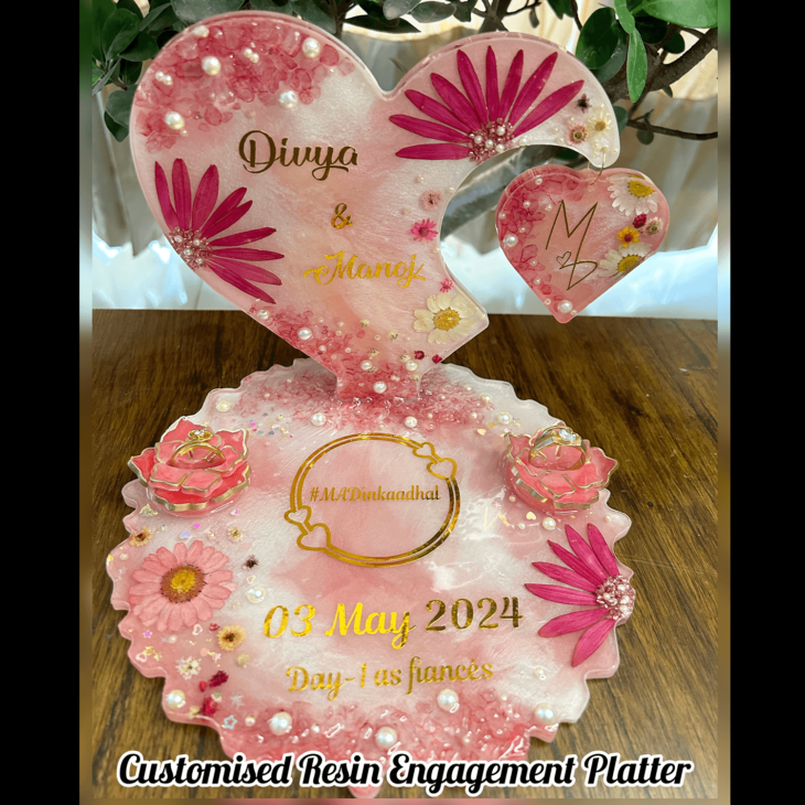 Customised Resin Engagement Platter