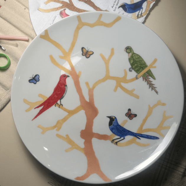 Echoes of Nature Porcelain Plate Painting