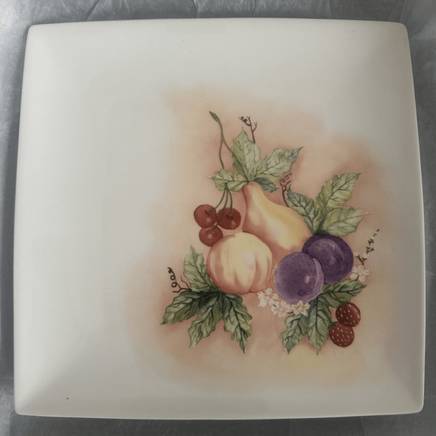 Fruitful Elegance Porcelain Plate Painting