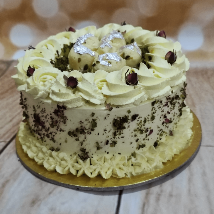Golden Pistachio Charm Cake