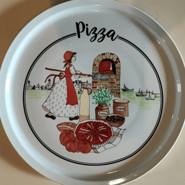 Heritage Pizza Porcelain Plate Painting
