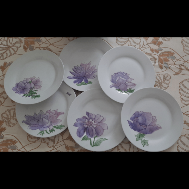 Lavender Dreams Porcelain Plate Painting