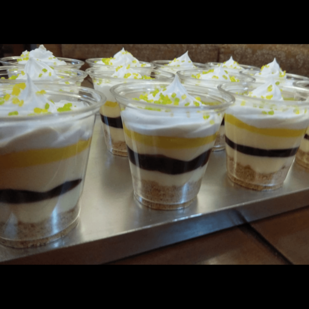Sunshine Swirl Glass Dessert