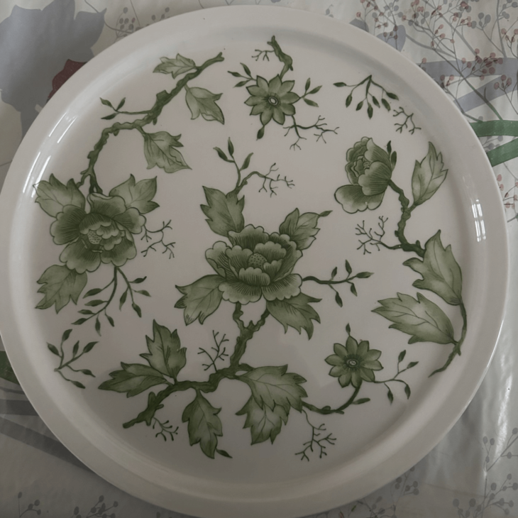 Verdant Grace Porcelain Plate Painting