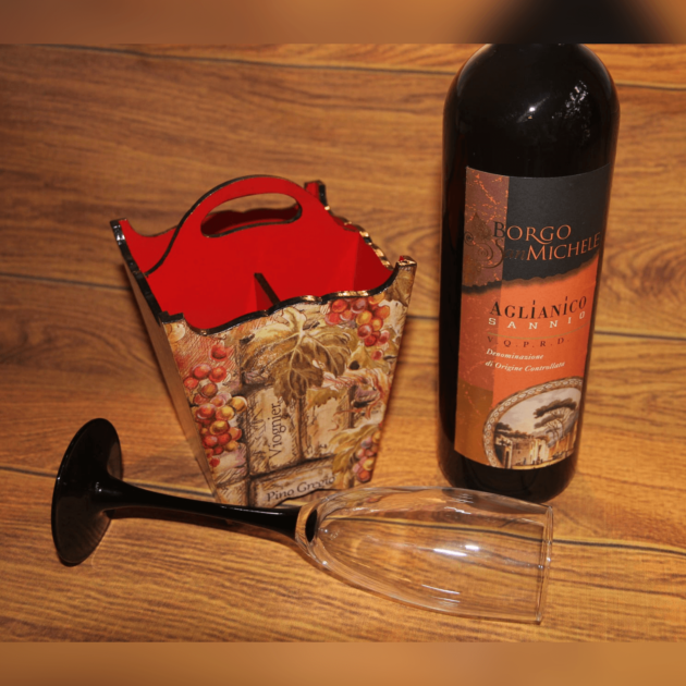 Wine and Grape Cutlery Stand