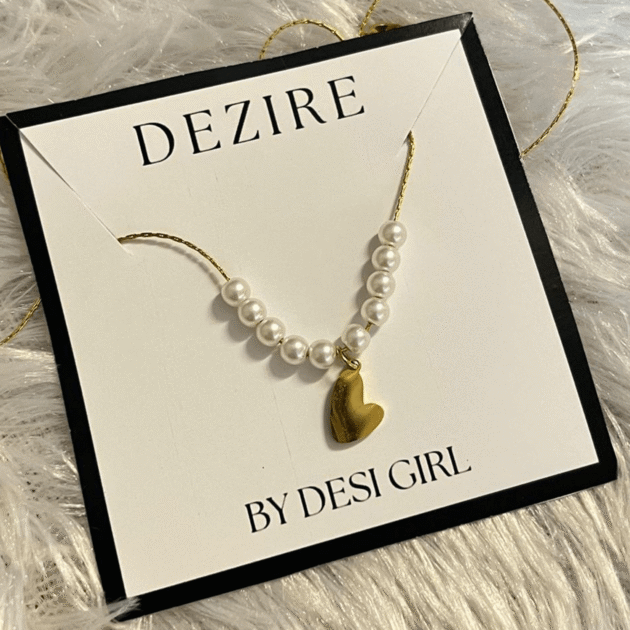 Pearl Embrace Heart Necklace