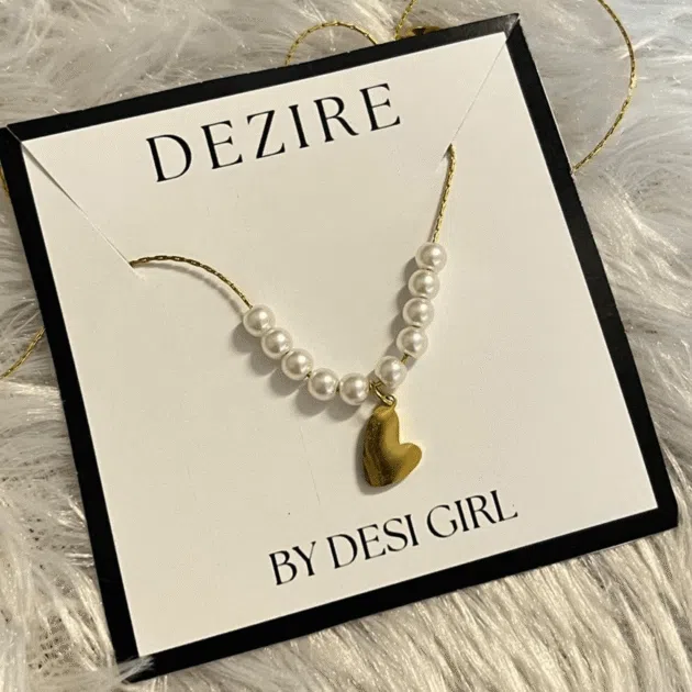 Pearl Embrace Heart Necklace
