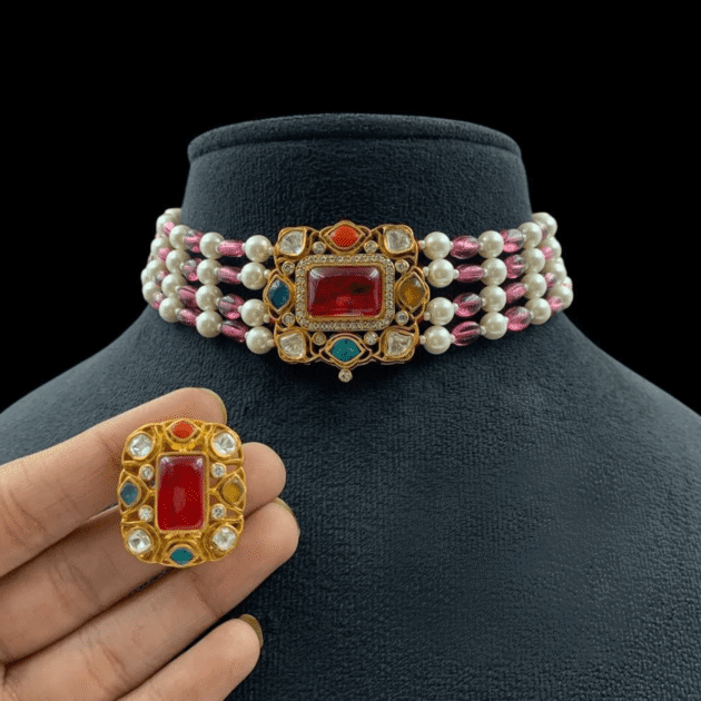 Regal Ruby Choker Set