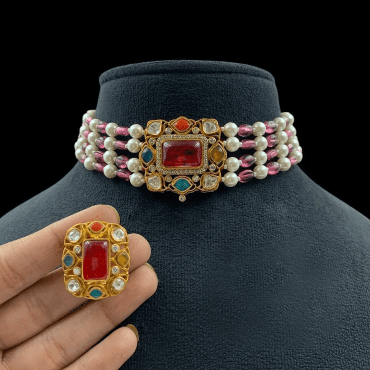 Regal Ruby Choker Set