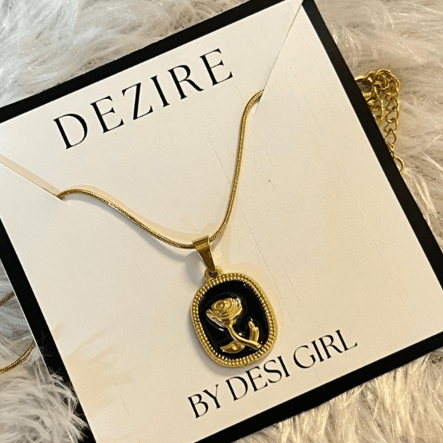 Rose Medallion Pendant Necklace