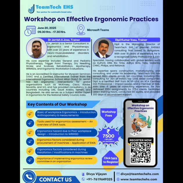 Workshop on Effective Ergonomic Practices