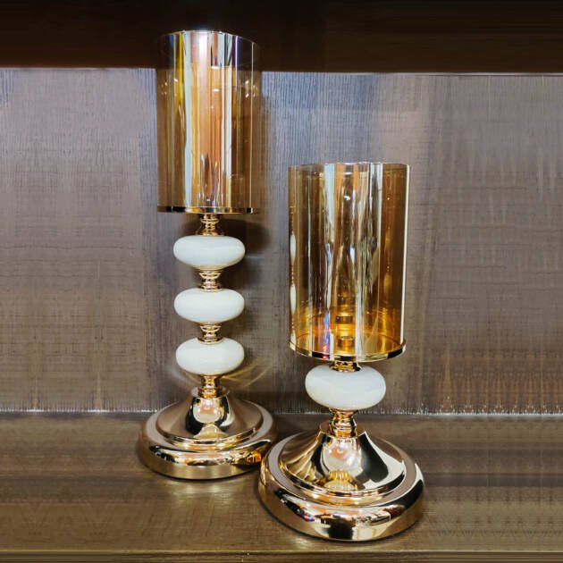 Metal Candle Stand with Candlestick Holder for Home Decor