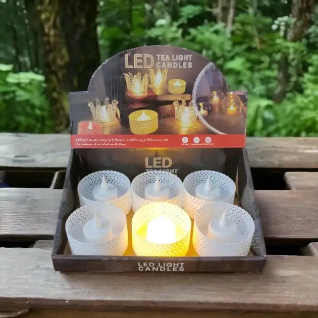 Tealight Candle Holders Designer Shape Plastic for Home Decor – Pack of 6