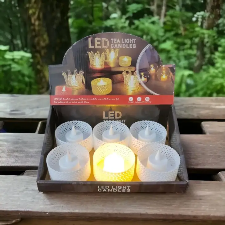 Tealight Candle Holders Designer Shape Plastic for Home Decor – Pack of 6